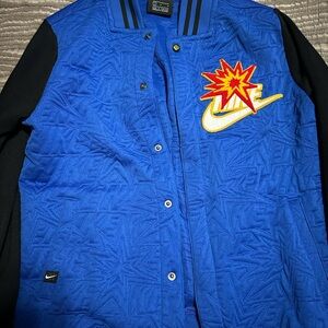 Nike Blue and Black Button-Up Jacket